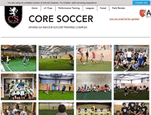 Tablet Screenshot of core-soccer.com